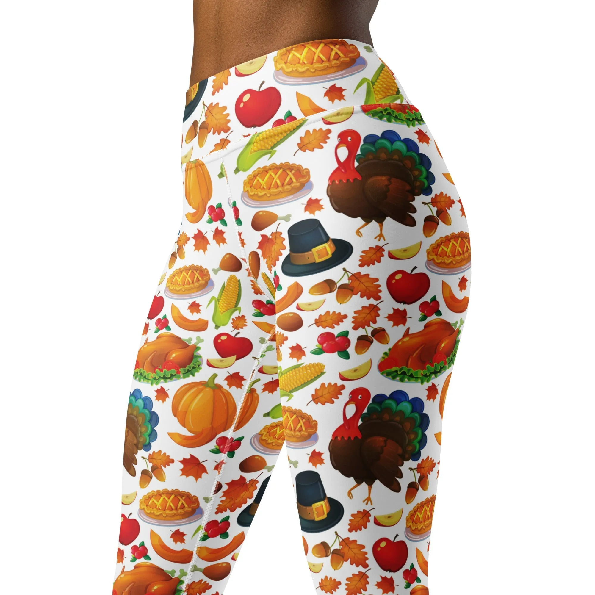 Thanksgiving Pattern Yoga Leggings