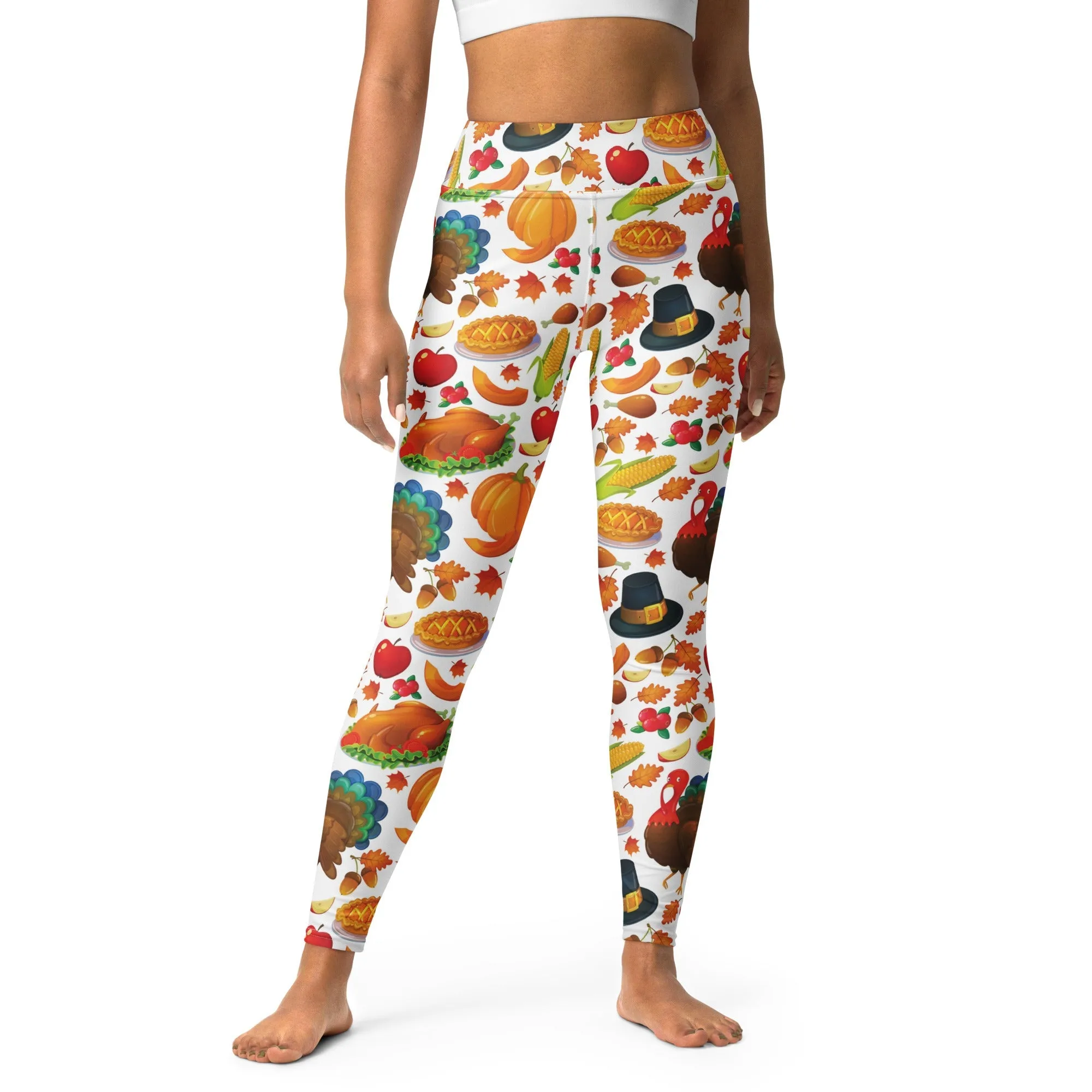 Thanksgiving Pattern Yoga Leggings