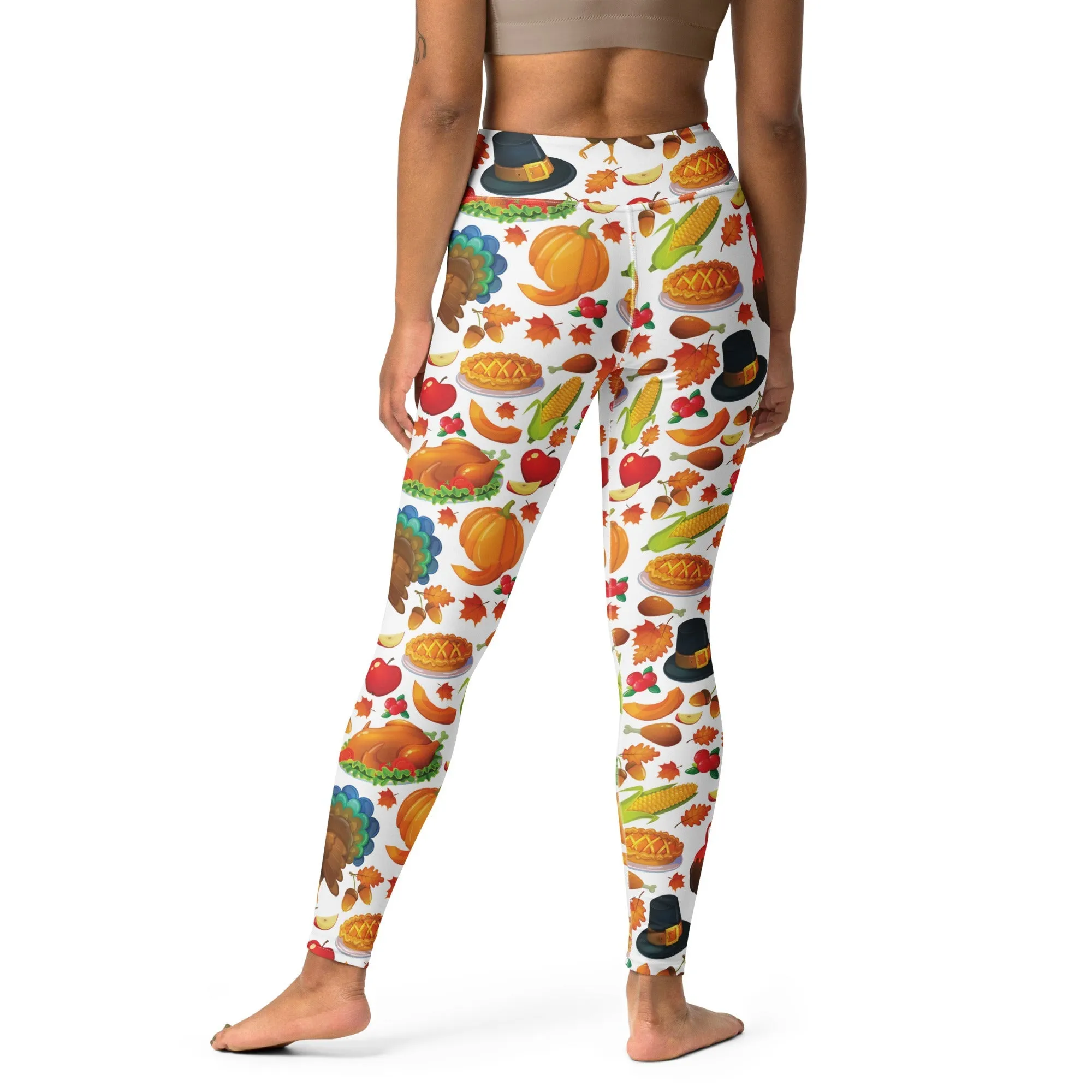 Thanksgiving Pattern Yoga Leggings