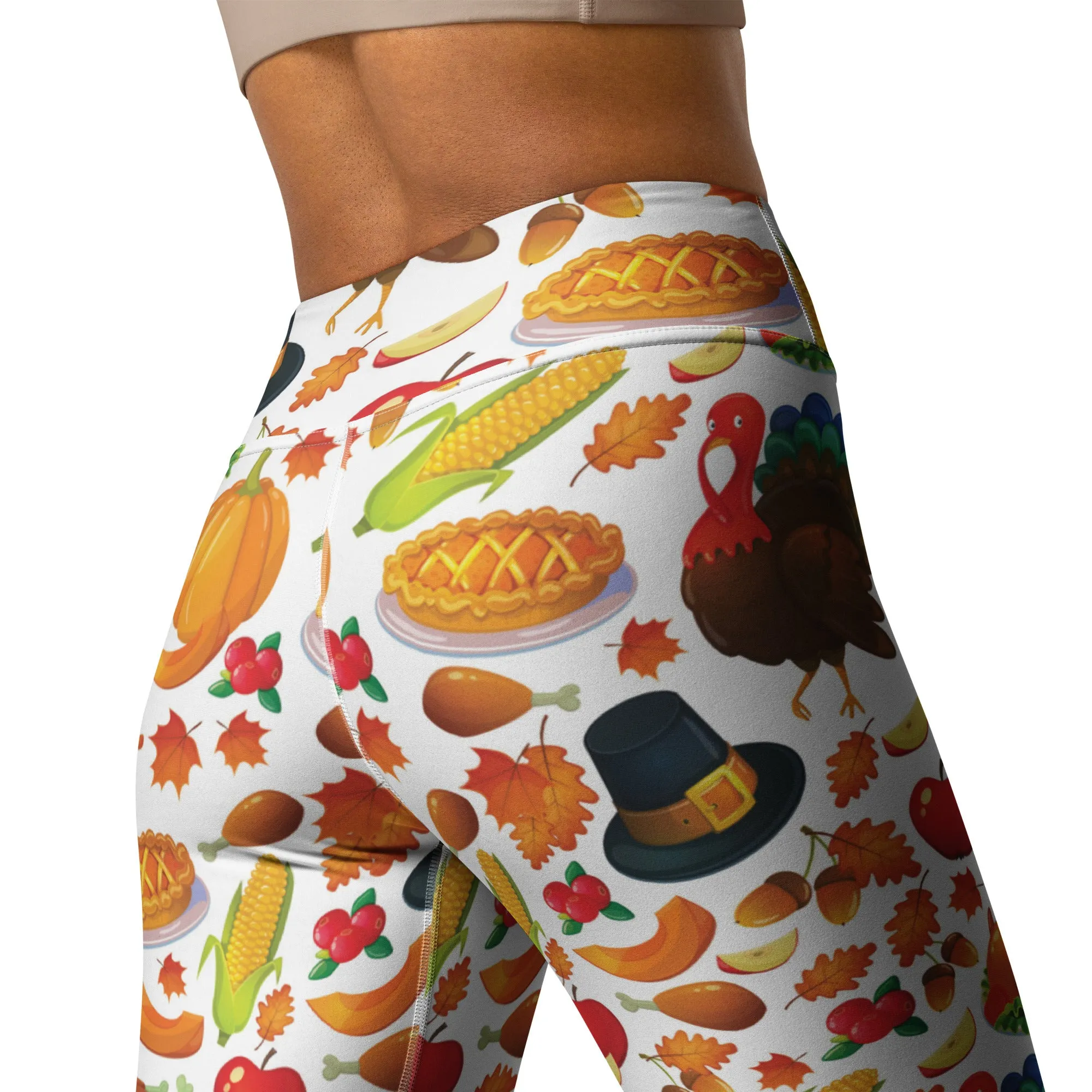 Thanksgiving Pattern Yoga Leggings