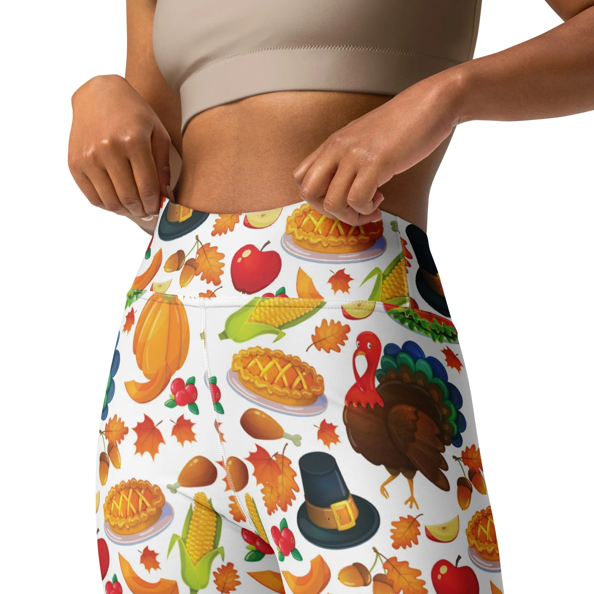 Thanksgiving Pattern Yoga Leggings