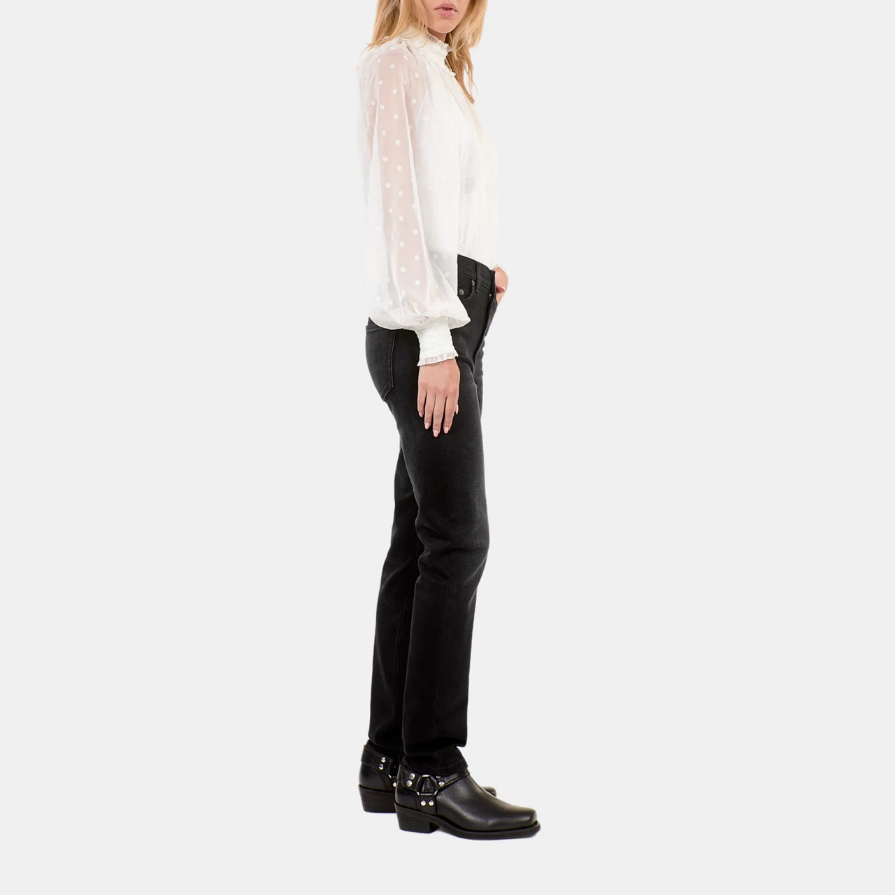 THE KOOPLES Mid-Rise Slim Leg Jeans - Black