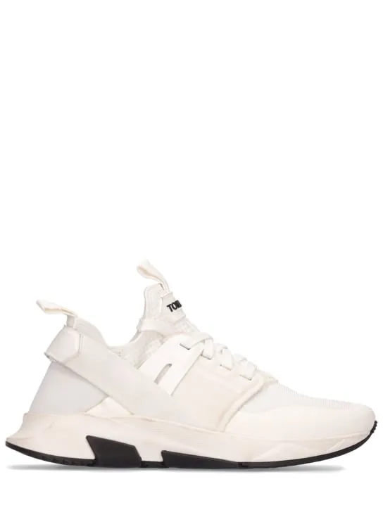 Tom Ford   Alcantara tech & leather low sneakers 