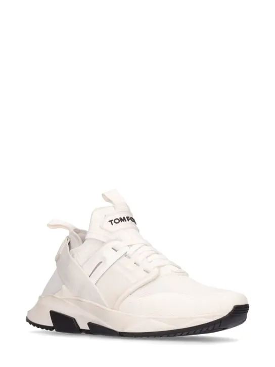 Tom Ford   Alcantara tech & leather low sneakers 