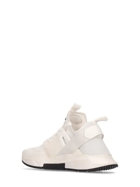 Tom Ford   Alcantara tech & leather low sneakers 