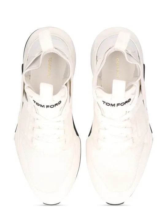 Tom Ford   Alcantara tech & leather low sneakers 