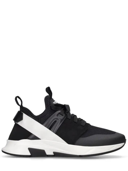 Tom Ford   Alcantara tech & leather low sneakers 