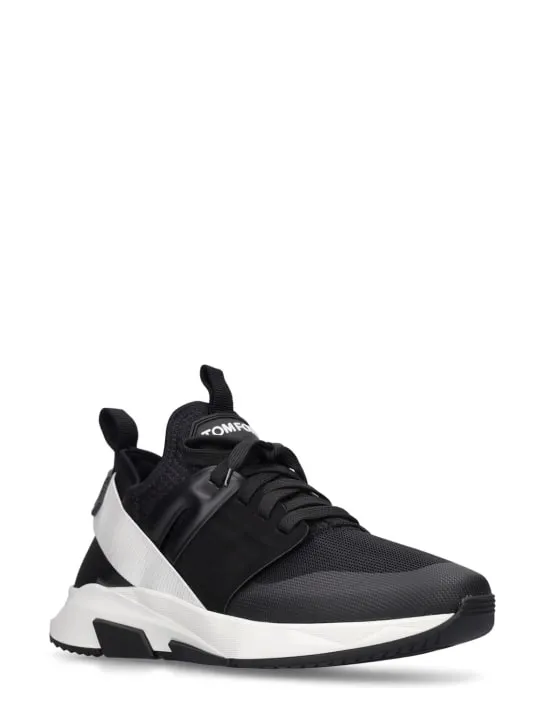 Tom Ford   Alcantara tech & leather low sneakers 