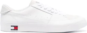 Tommy Jeans logo-detail low-top leather sneakers White