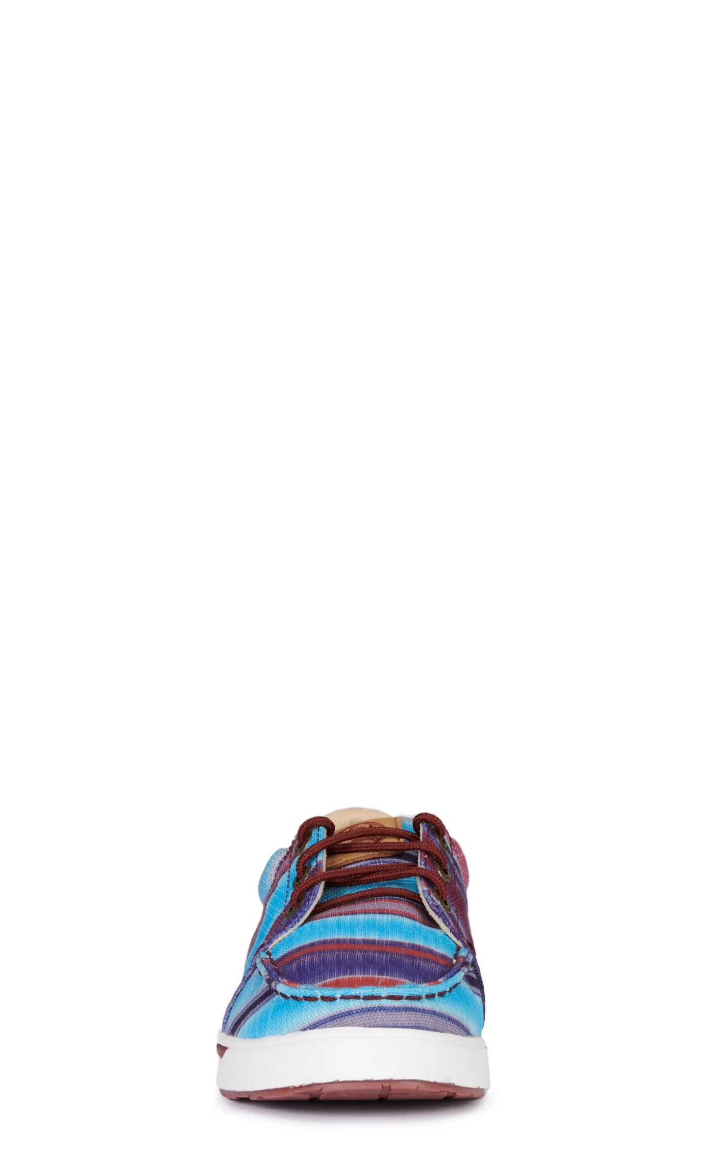 Twisted X Youth Hooey Loper Turquoise Serape Canvas Lace Up Sneakers Casual Shoe