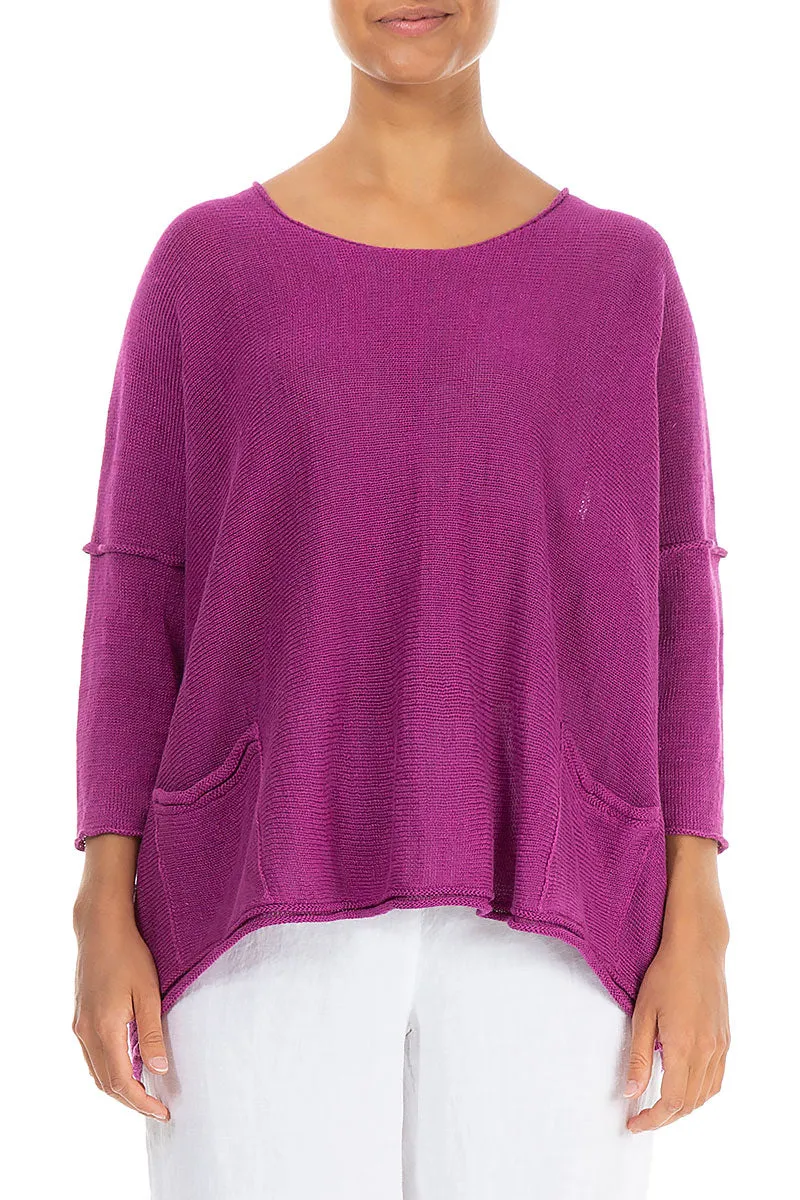 Two Pockets Orchid Linen Jumper