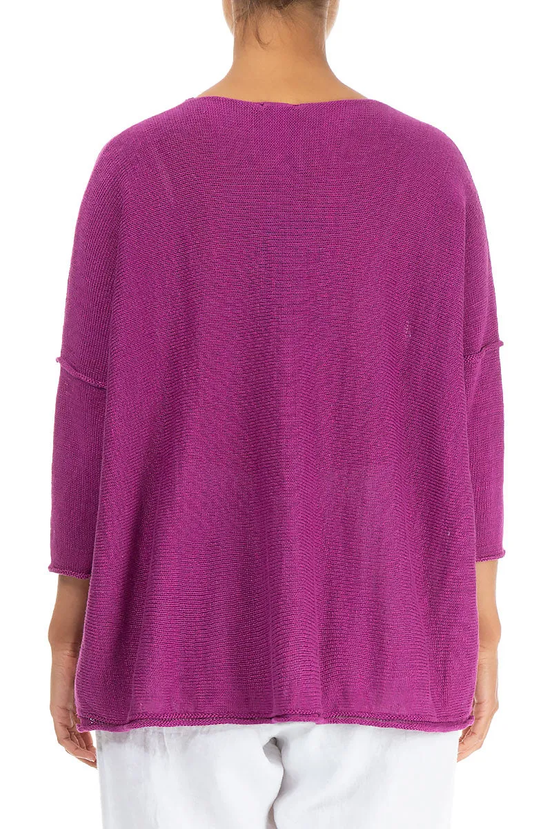 Two Pockets Orchid Linen Jumper