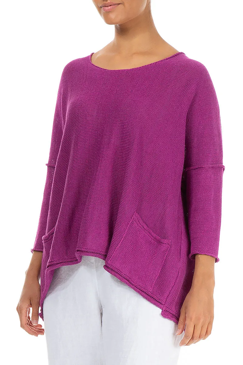 Two Pockets Orchid Linen Jumper