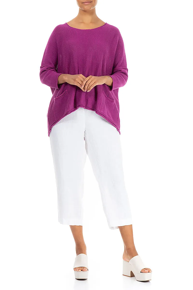 Two Pockets Orchid Linen Jumper