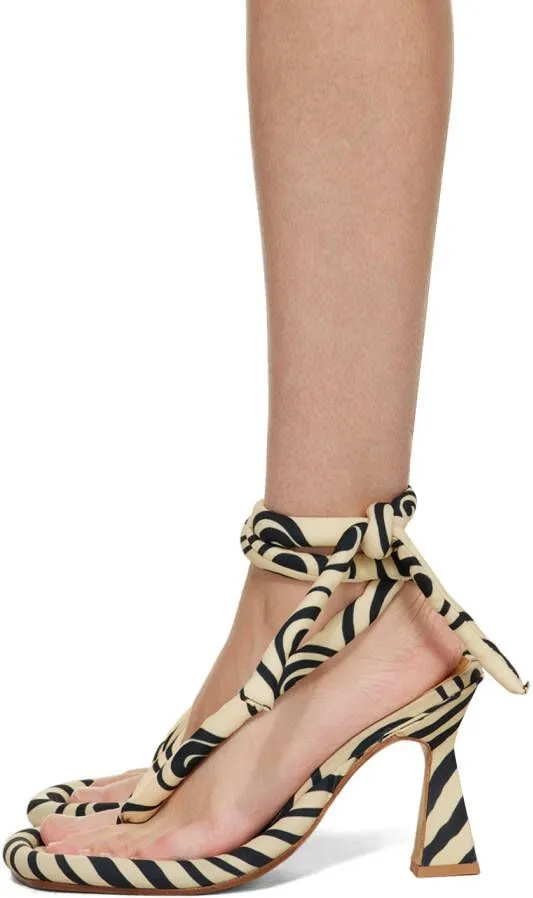 Ugo Paulon SSENSE Exclusive Beige Gibbs Heeled Sandals