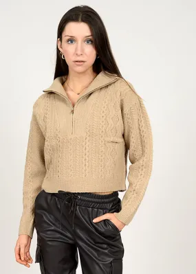 Ulrica Long Sleeve Crew Neck Pullover - Irish Cream ***FINAL SALE***