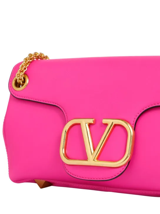 Valentino Garavani   Stud & logo leather shoulder bag 