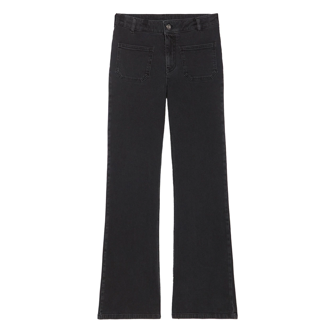 VANESSA BRUNO ONLINE EXCLUSIVE Patch-Pocket Flared Jeans - Black