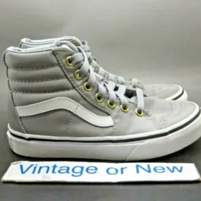 Vans sk8 hi grey nylon skate shoe youth sz 13