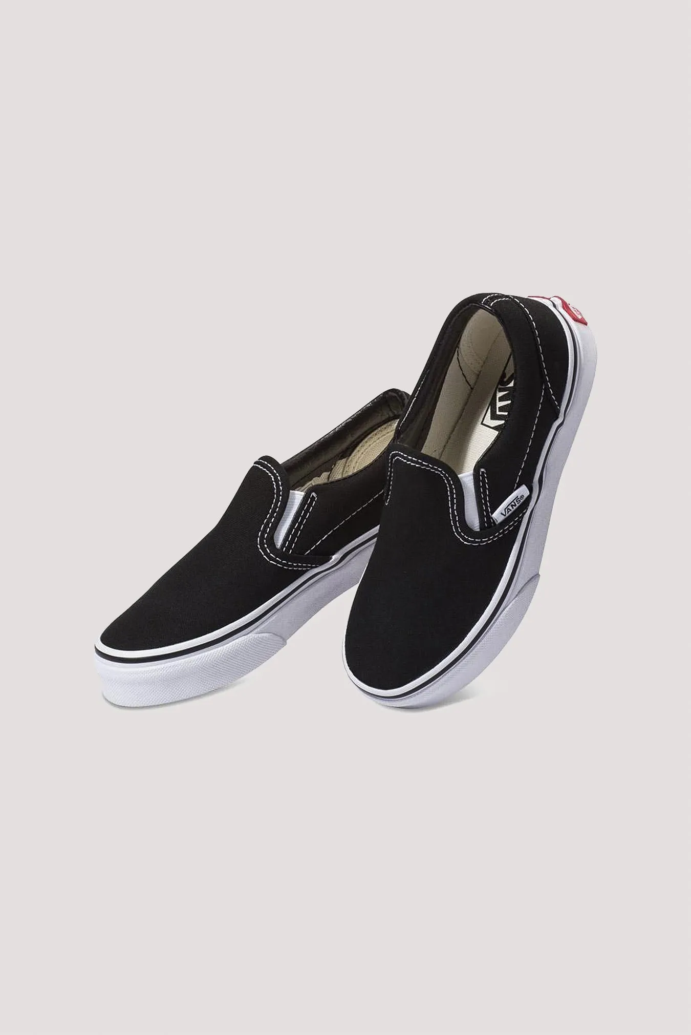 VANS YOUTH CLASSIC SLIP ON - BLACK/TRUE WHITE