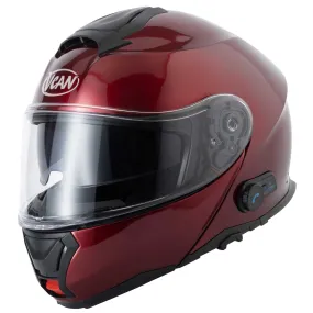 Vcan H272 Blinc Plain Helmet (Bluetooth) - Burgundy