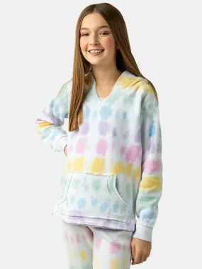     VINTAGE HAVANA  Girls' Unicorn Stripe Tie Dyed Burnout Pullover    