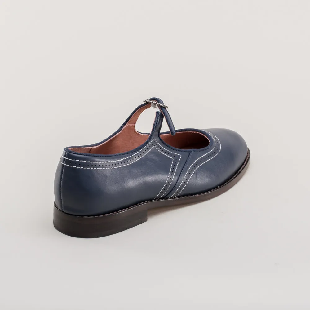 Wednesday Women's Vintage Mary Jane Shoes (Navy)