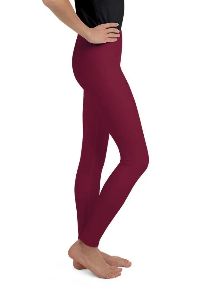 Wine Burgundy Youth Leggings