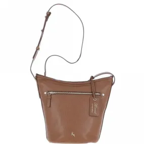 Women's Leather Shoulder Handbag Tan: 63790