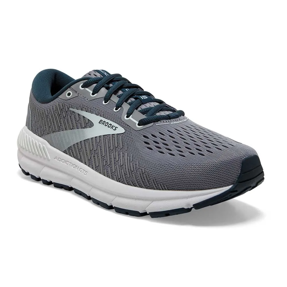 Women's Addiction GTS 15 Running Shoe- Grey/Navy/Aqua- Narrow (2A)