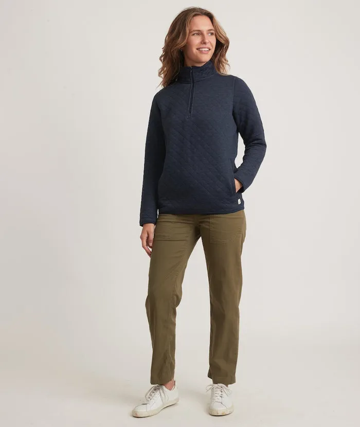 Women's Corbet Quarter Zip Pullover in Navy