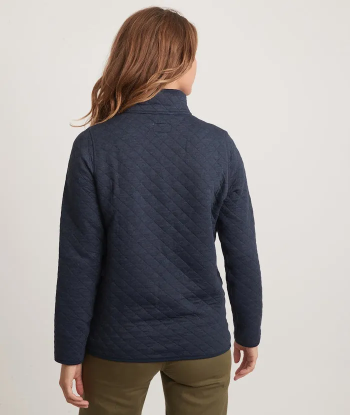 Women's Corbet Quarter Zip Pullover in Navy