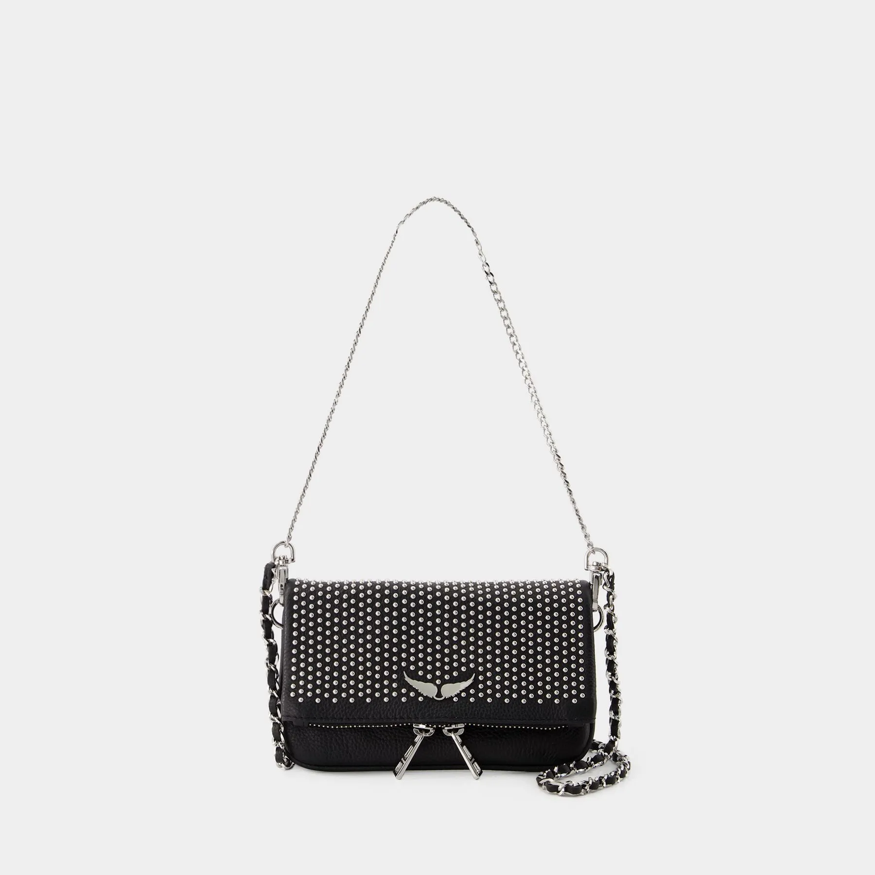 Zadig & Voltaire  Rock Nano Plumetis Hobo Bag - Zadig & Voltaire - Leather - Black